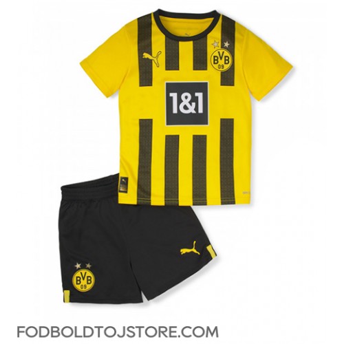 Borussia Dortmund Hjemmebanesæt Børn 2022-23 Kortærmet (+ Korte bukser)